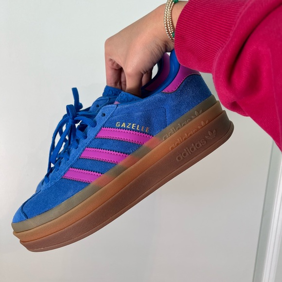 adidas Shoes - Adidas Women's Gazelle Bold Platform Sneaker in Bold Blue/Lucid Pink size 7